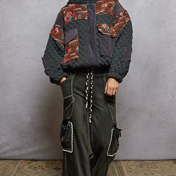 PC25 Bertina's Pick and Pic! POL roomy jacket in quilted jacquard contrast! - Picture 4 of 7